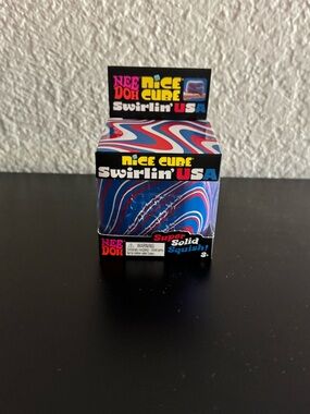 NeeDoh Nice Cube Swirlin' USA - Red, White & Blue Swirl